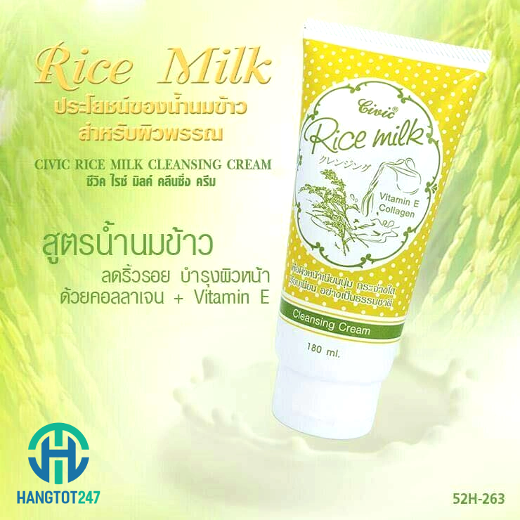 Review Sữa rửa mặt gạo Civic Rice Milk Thái Lan 
