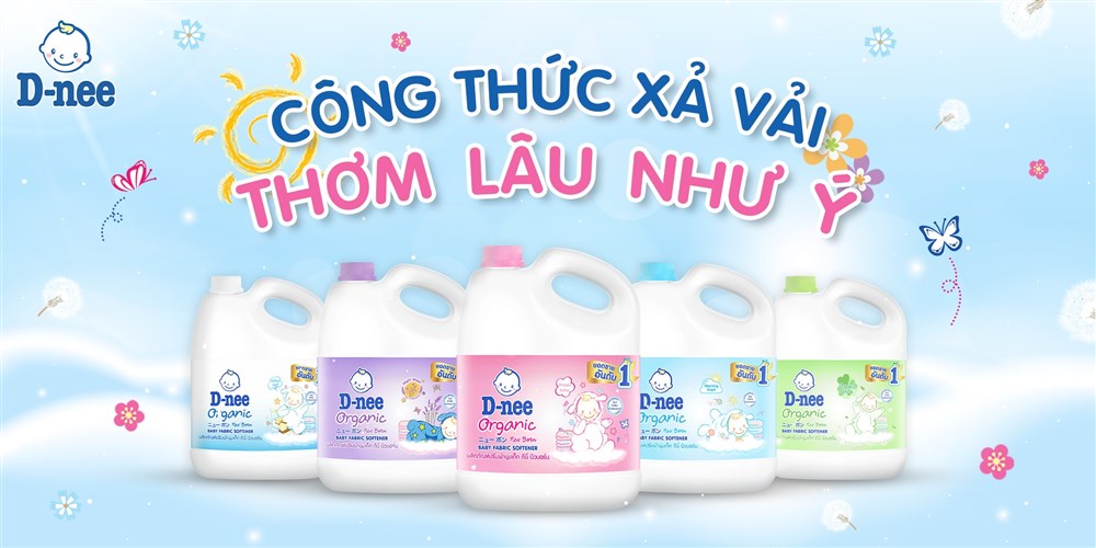 D-nee - Nước giặt dịu nhẹ cho làn da nhạy cảm, an toàn cho cả gia đình