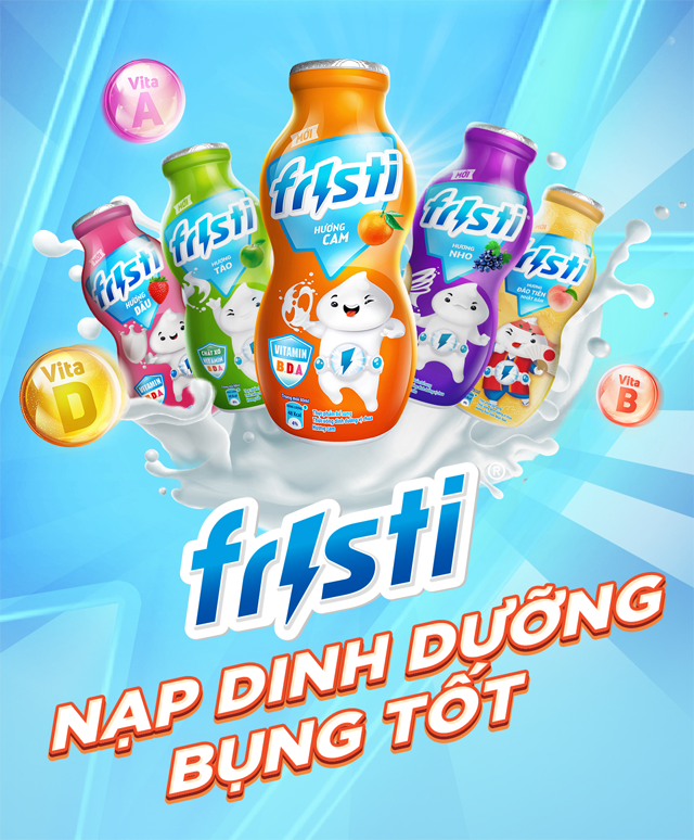 Fristi - Sữa chua uống vị trái cây thơm ngon, nguồn dinh dưỡng dồi dào cho trẻ em