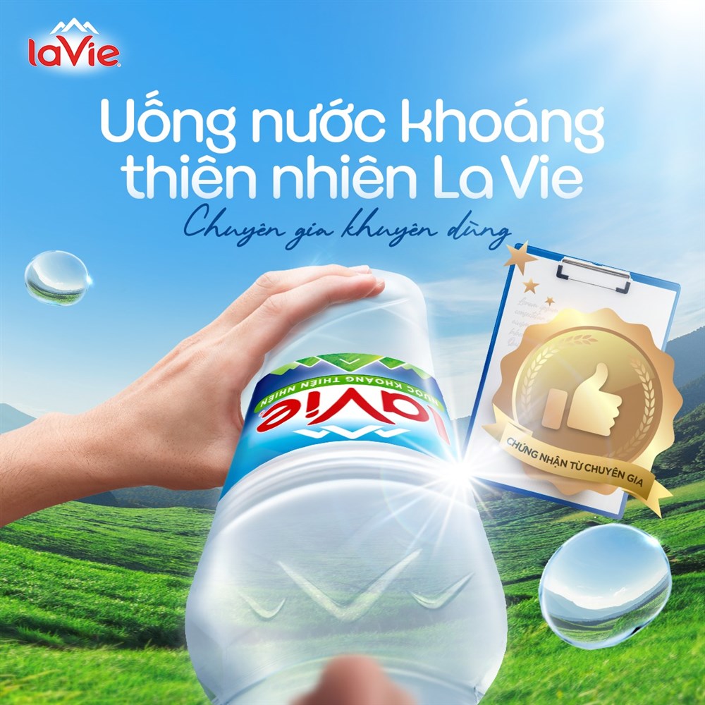 Nước khoáng Lavie - Nguồn cảm hứng từ thiên nhiên, mang lại cảm giác sảng khoái và tươi mới mỗi khi uống