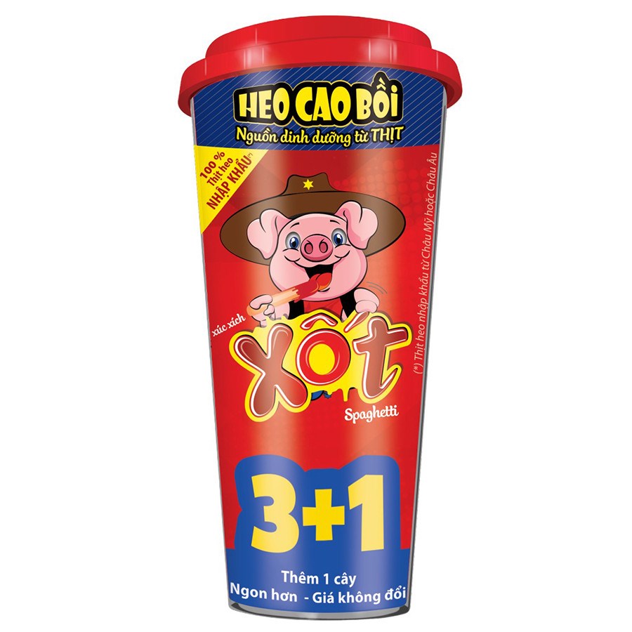 Xúc xích heo cao bồi Spaghetti 3+1