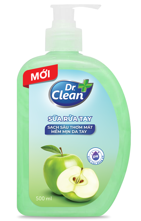 Nước rửa tay hương táo Dr Clean 500ml