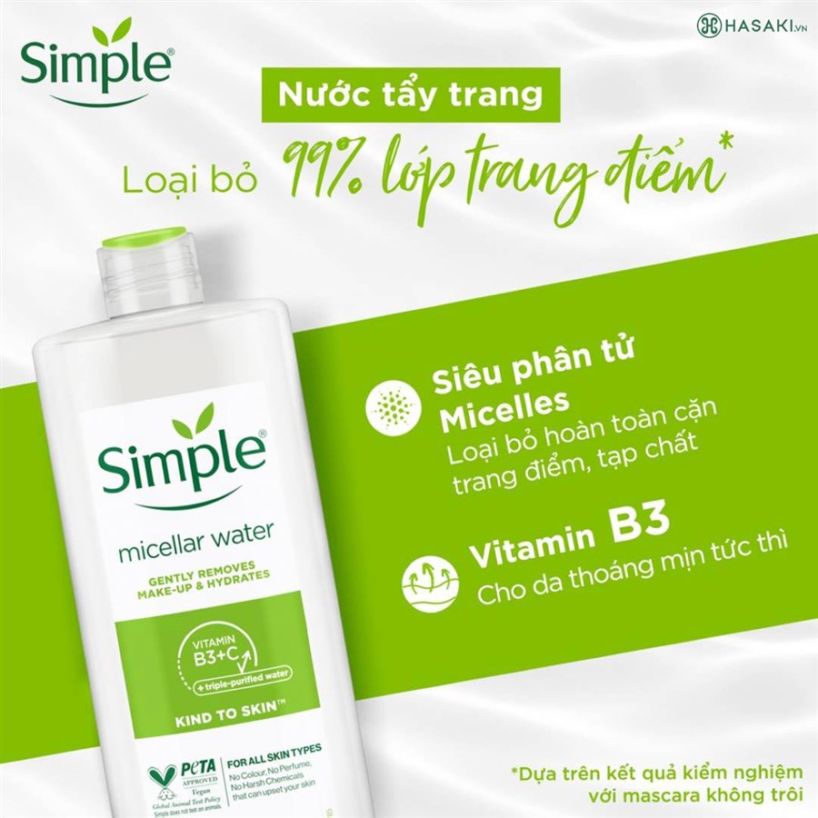 Nước tẩy trang Simple 200ml