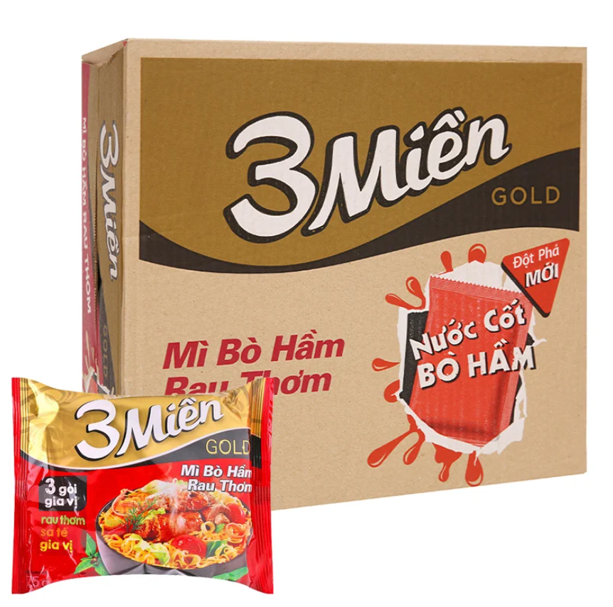 Thùng mỳ tôm 3 miền bò hầm 30 gói