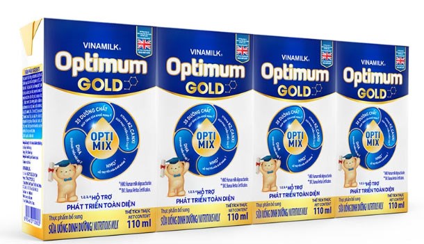 Lốc 4 hộp sữa dinh dưỡng Optimum Gold 110ml