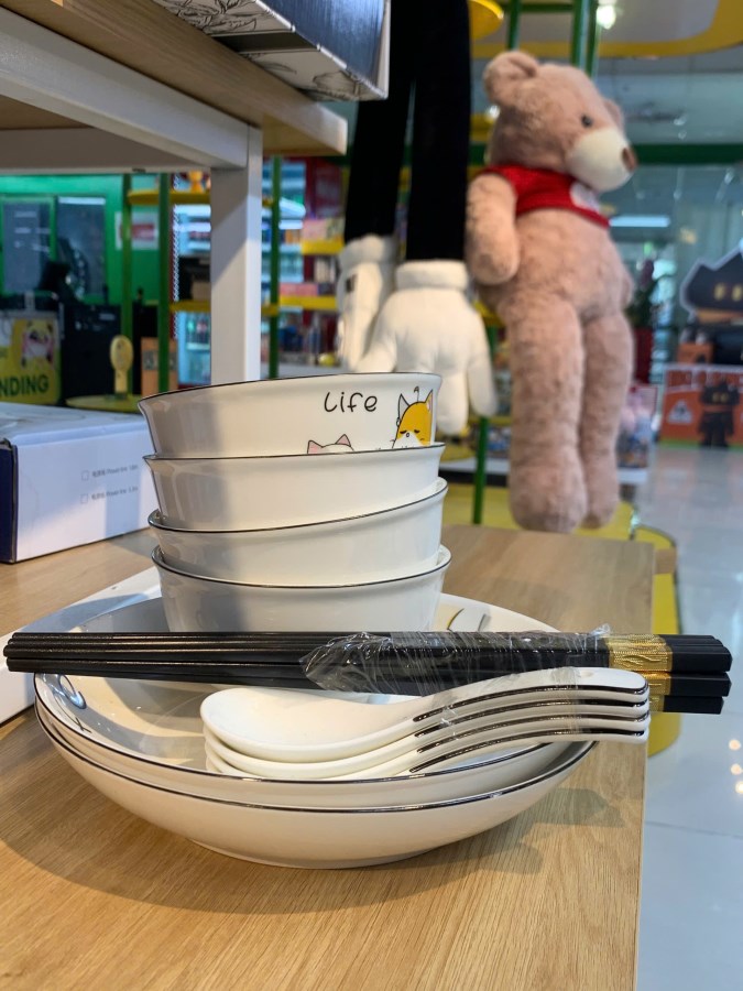 Bộ bát đĩa dex thương sứ Triều Châu cao cấp