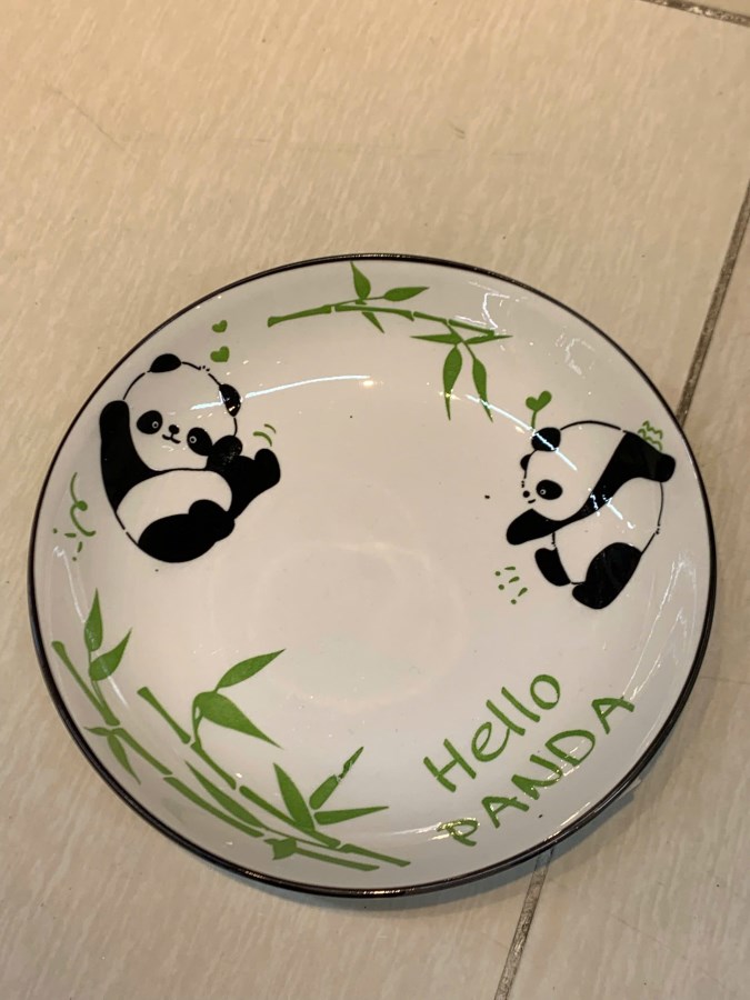 Đĩa sứ gấu trúc 8.3 inch 