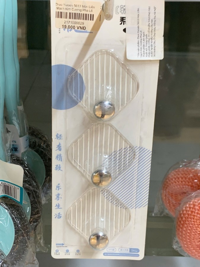 Móc dán tường pha lê 