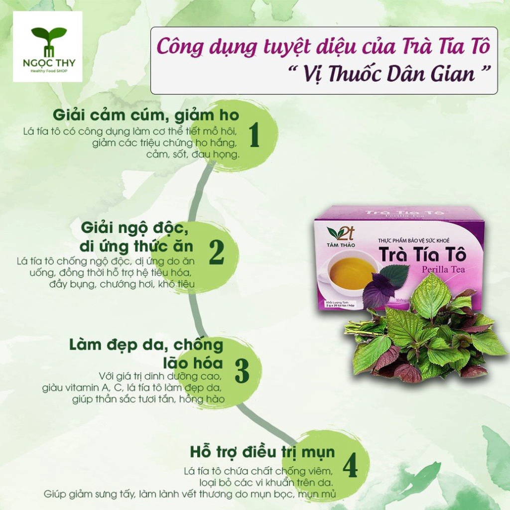 Khám phá công dụng tuyệt vời của trà tía tô - Tăng cường sức khỏe, thư giãn mỗi ngày 