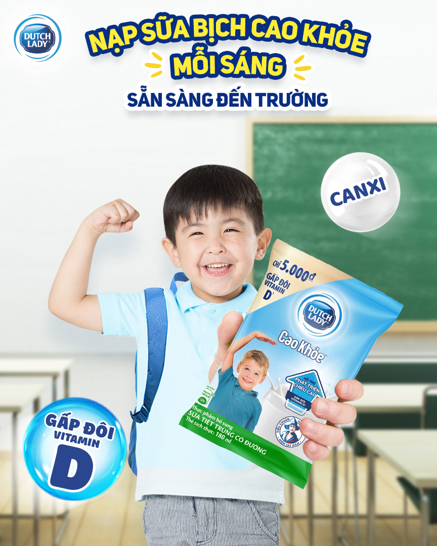 Khởi đầu ngày mới khỏe mạnh với sữa tươi tiệt trùng Dutch Lady