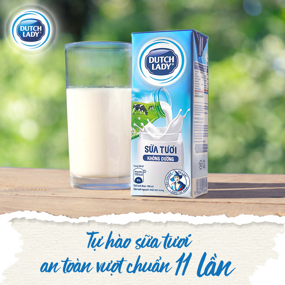 Khởi đầu ngày mới khỏe mạnh với sữa tươi tiệt trùng Dutch Lady