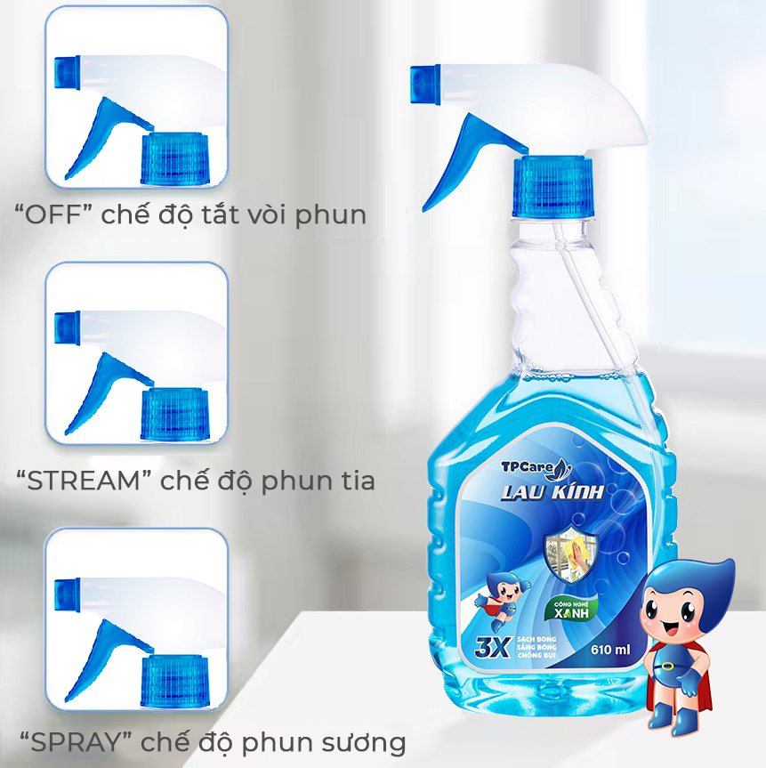 Nước lau kính TPCare - Giải pháp hoàn hảo cho không gian sống sạch bóng