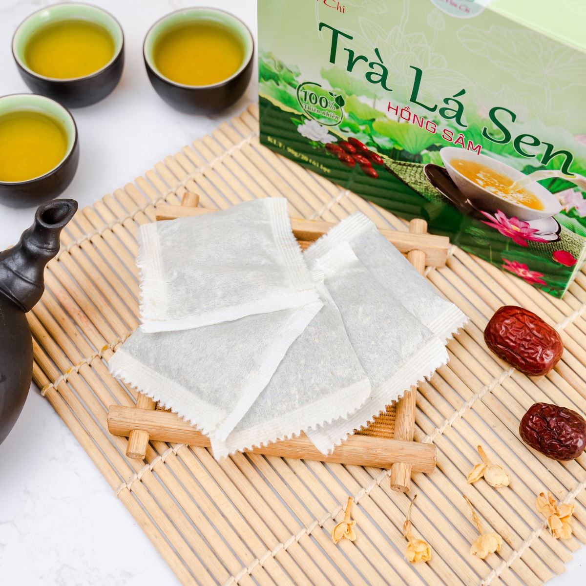 Thanh lọc cơ thể, duy trì vóc dáng với trà lá sen hồng sâm Liên Hoa Chi