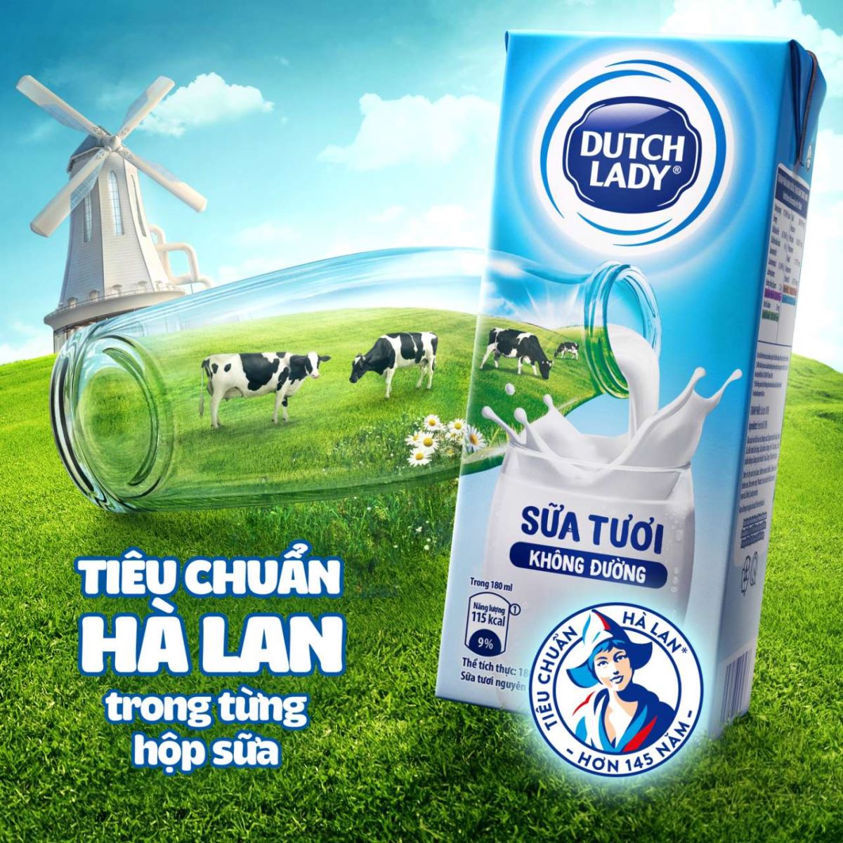Khởi đầu ngày mới khỏe mạnh với sữa tươi tiệt trùng Dutch Lady