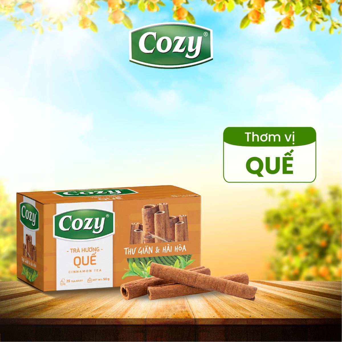 Trà túi lọc Cozy - hương vị tự nhiên, chất lượng tinh tế, trải nghiệm tuyệt vời