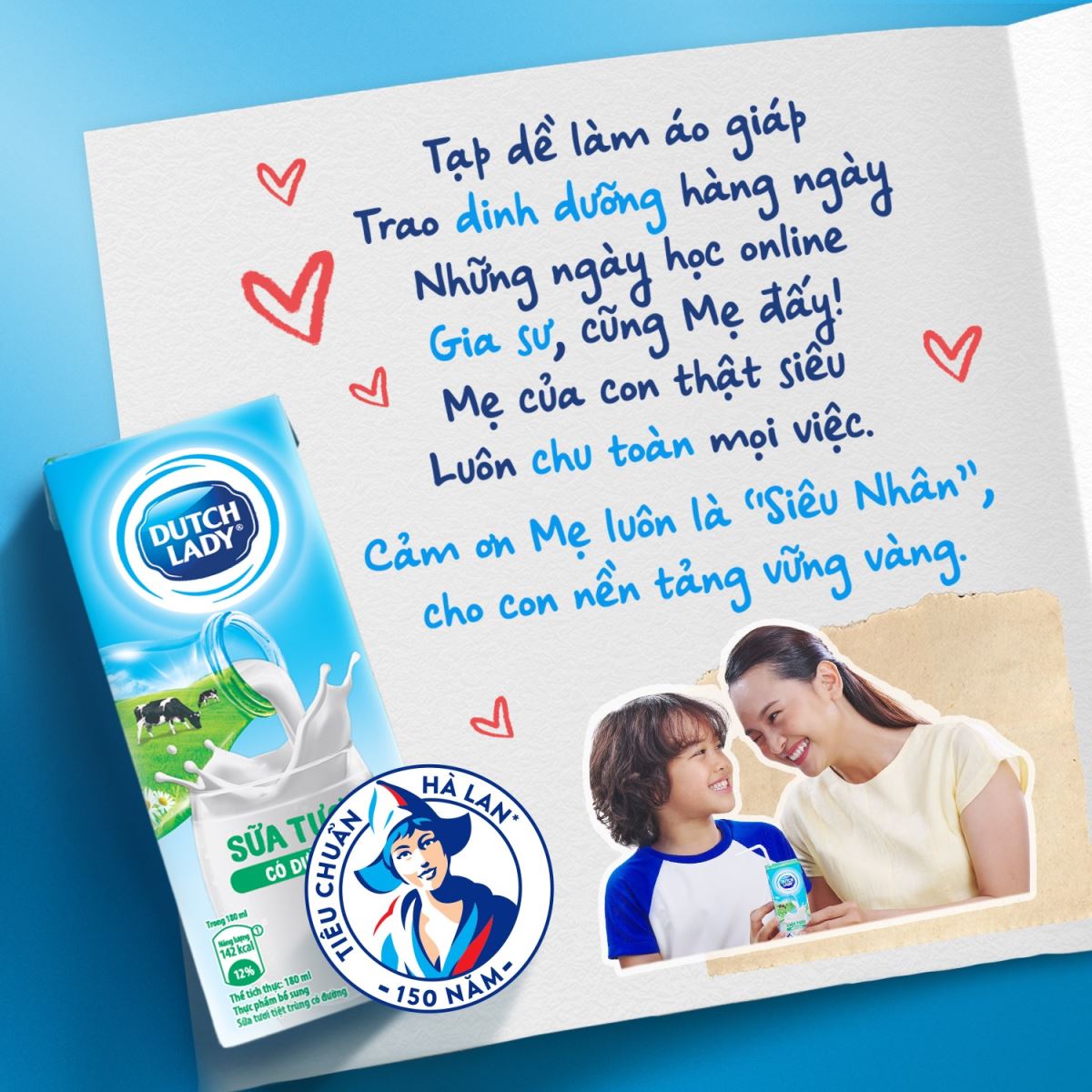 Khởi đầu ngày mới khỏe mạnh với sữa tươi tiệt trùng Dutch Lady