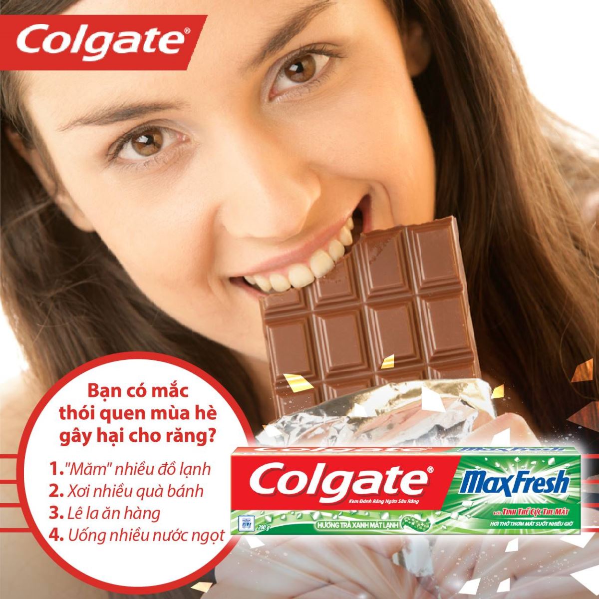 Colgate trà xanh – Chăm sóc toàn diện cho răng miệng, với hơi thở thơm mát lâu dài