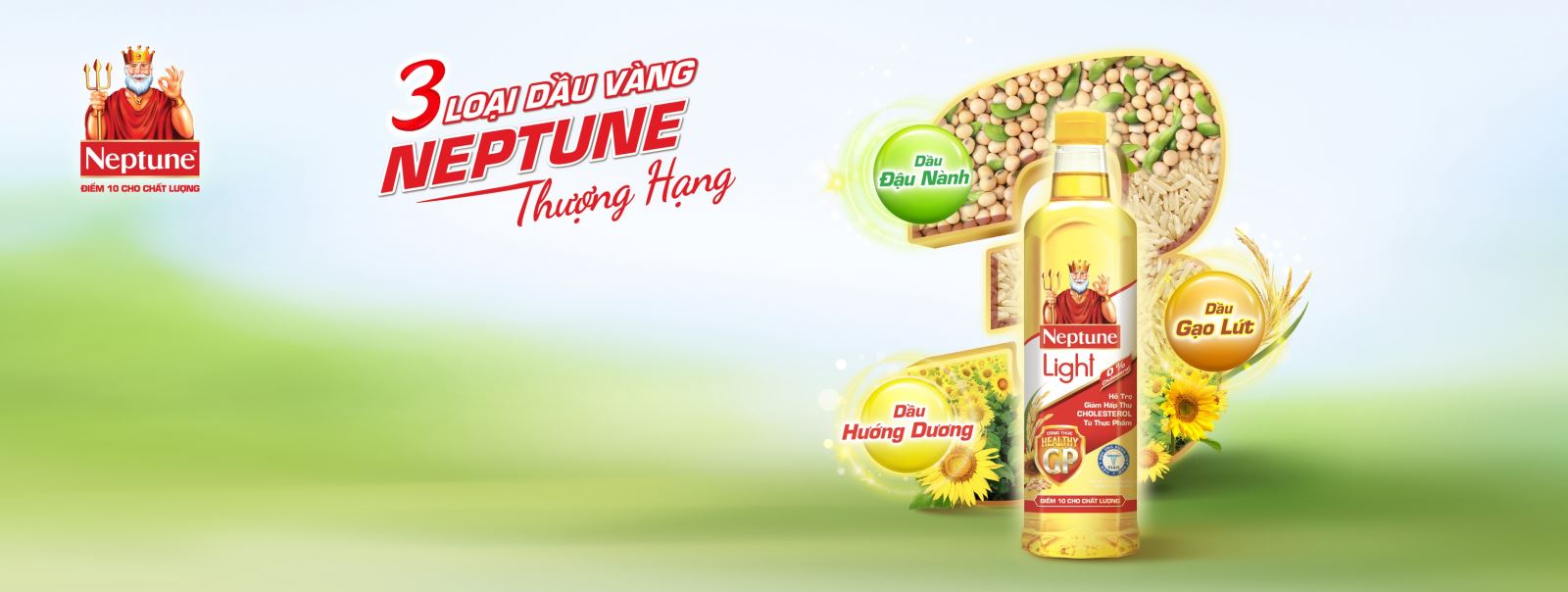 Dầu ăn Neptune Light – Lựa chọn hoàn hảo cho món ăn nhẹ nhàng và dinh dưỡng