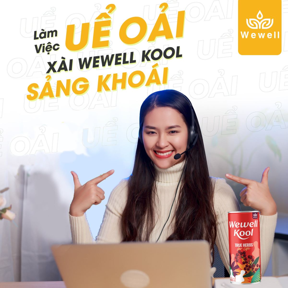 Đánh thức cơ thể với nước uống thảo dược Wewell Kool