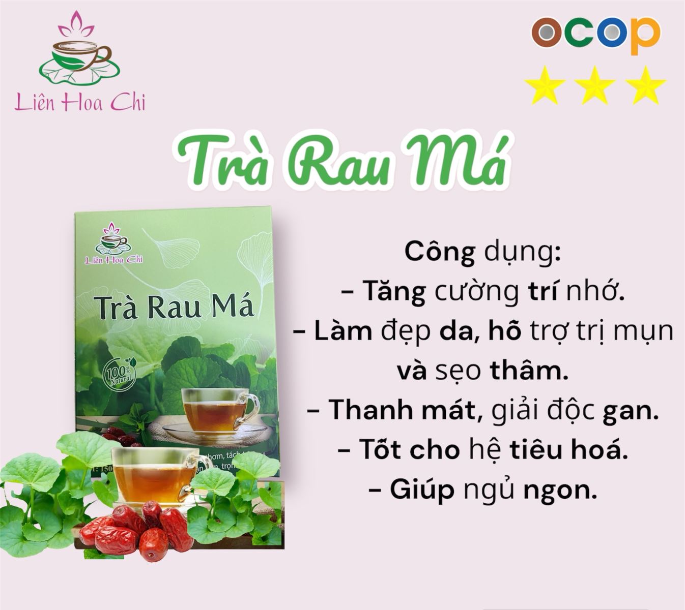  Trà rau má Liên Hoa Chi – Bí quyết giữ gìn sức khỏe và sự tươi mát mỗi ngày