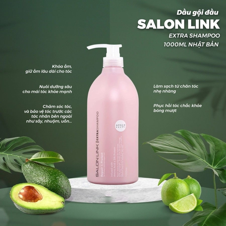 Salon Link Extra - Bộ đôi dầu gội xả mang đến mái tóc suôn mượt và chắc khỏe
