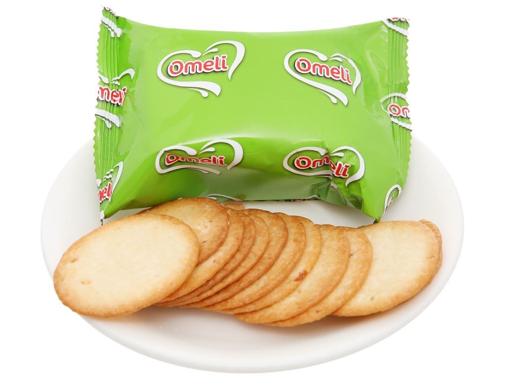 Cùng thưởng thức vị giòn rụm và thơm ngon từ bánh Omely Cracker khoai tây