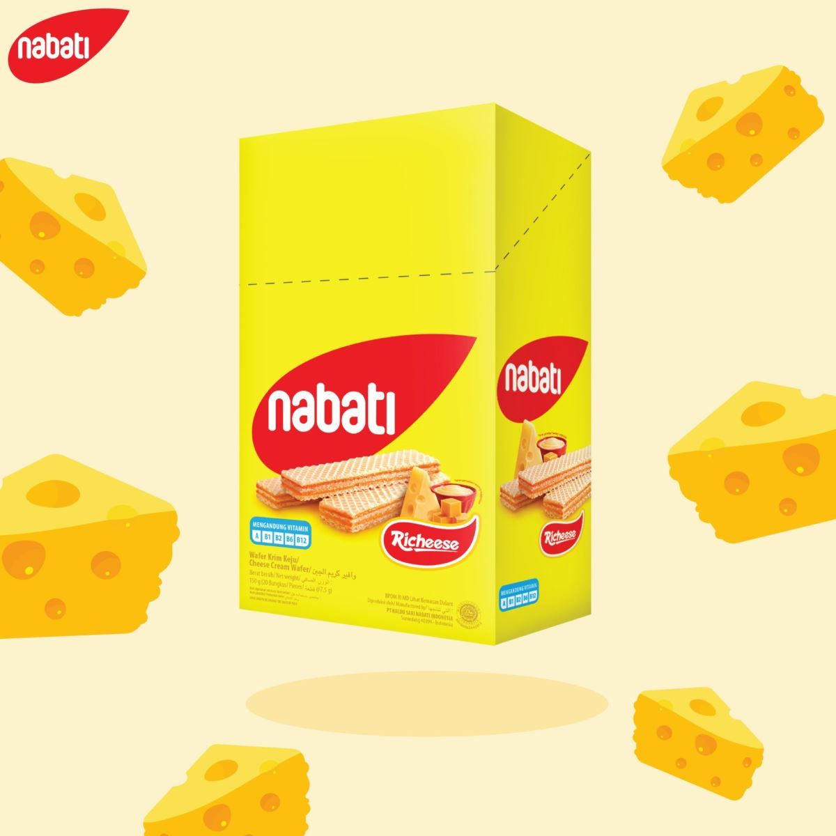 Thưởng thức bánh Nabati - Hương vị ngọt ngào, hòa quyện giữa bánh xốp và lớp kem tinh tế 
