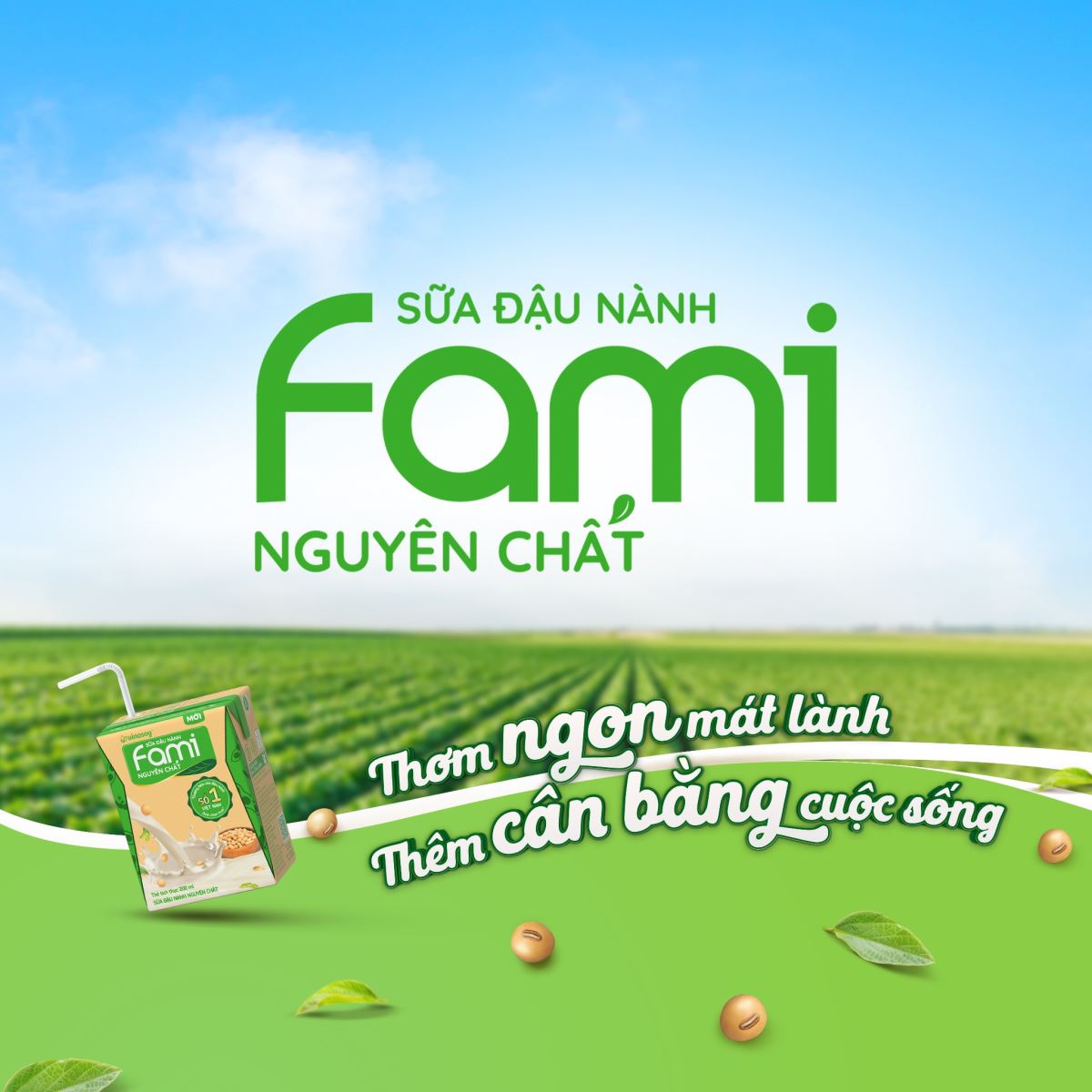 Tận hưởng một ngày tươi mới với sữa đậu nành nguyên chất Fami tốt cho sức khỏe