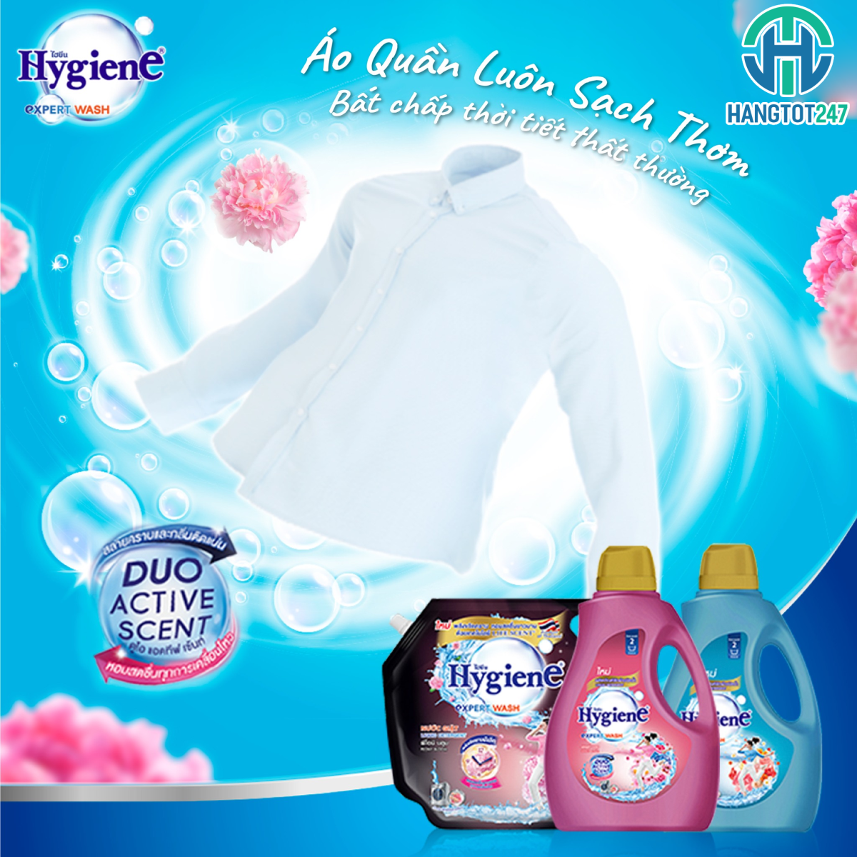 Nước xả đậm đặc Hygiene - Lựa chọn hoàn hảo cho quần áo thơm mát suốt ngày