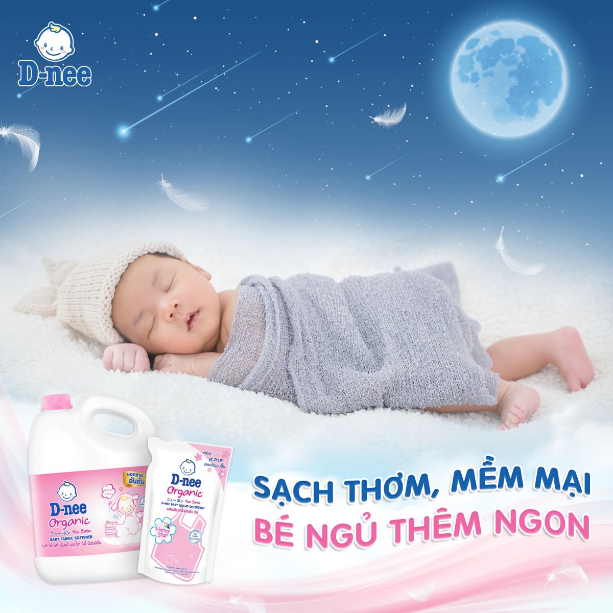 D-nee - Nước giặt dịu nhẹ cho làn da nhạy cảm, an toàn cho cả gia đình