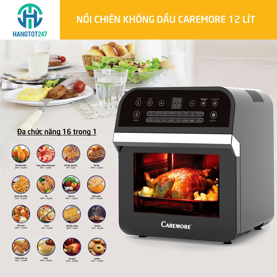 Nồi chiên không dầu Caremore - Hạnh phúc từ mỗi bữa ăn 