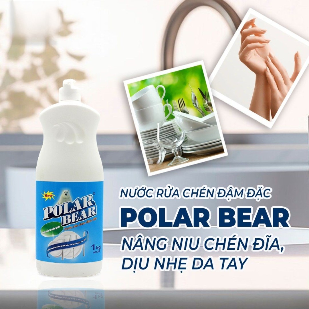 Nước rửa chén Polar Bear đậm đặc - Chìa khóa cho chén đĩa sáng bóng 