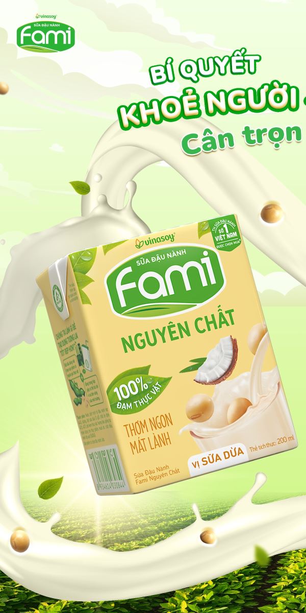 Tận hưởng một ngày tươi mới với sữa đậu nành nguyên chất Fami tốt cho sức khỏe