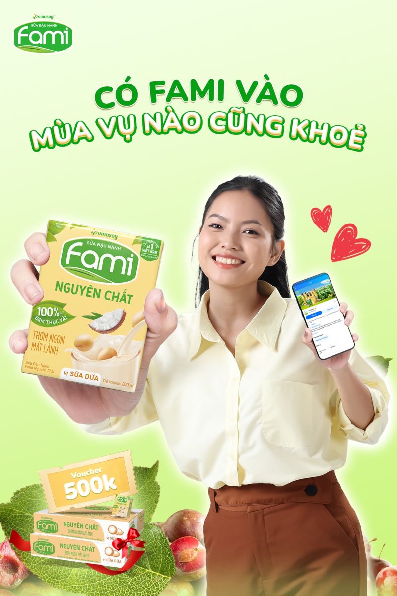 Tận hưởng một ngày tươi mới với sữa đậu nành nguyên chất Fami tốt cho sức khỏe