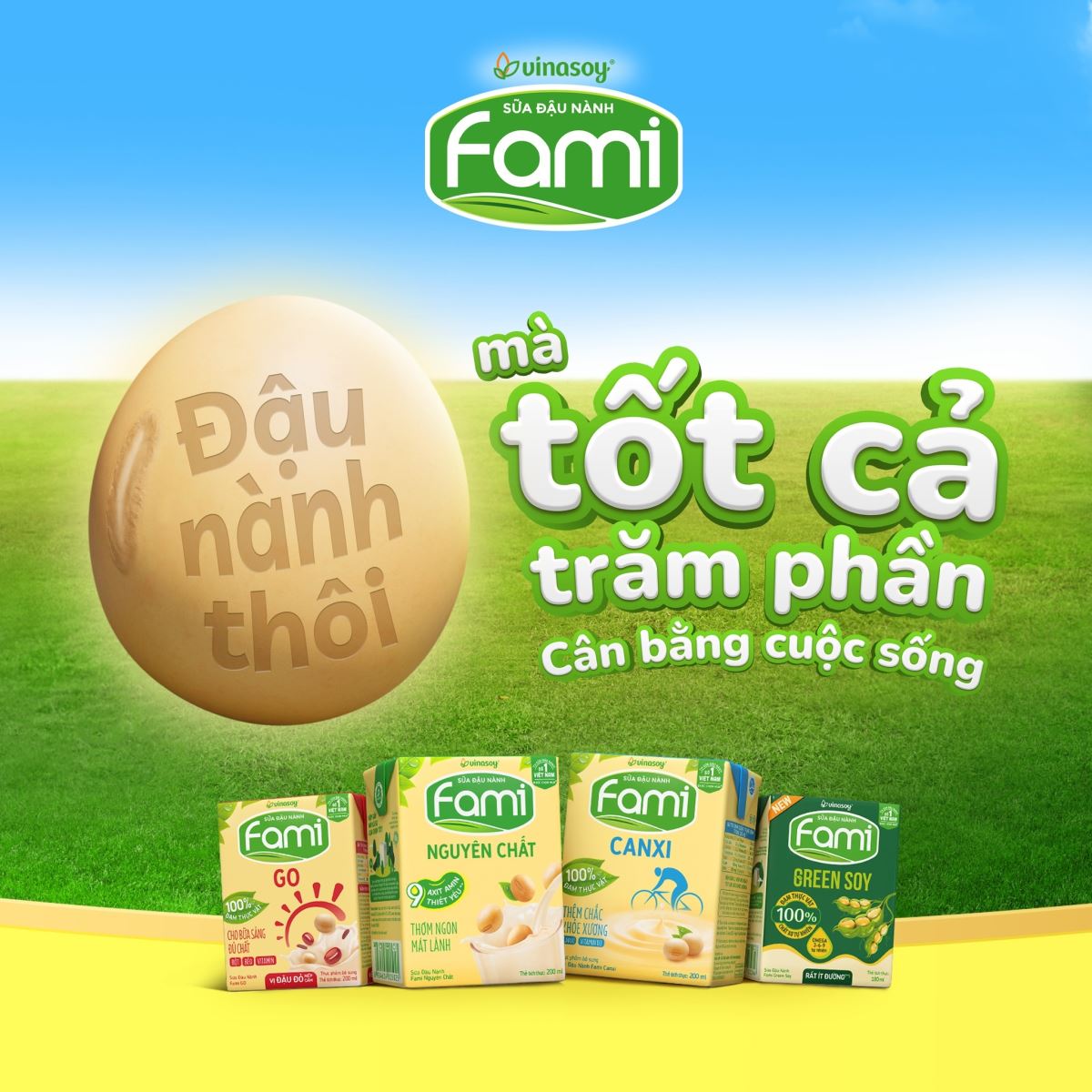 Tận hưởng một ngày tươi mới với sữa đậu nành nguyên chất Fami tốt cho sức khỏe