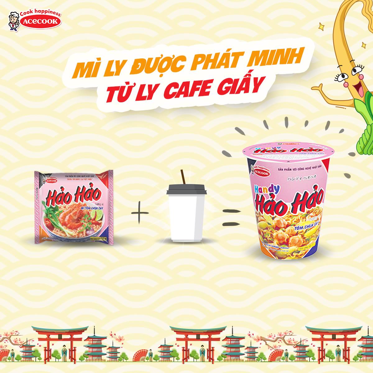 Mì ly Handy Hảo Hảo - Bữa ăn nhanh với hương vị tôm chua cay hoàn hảo