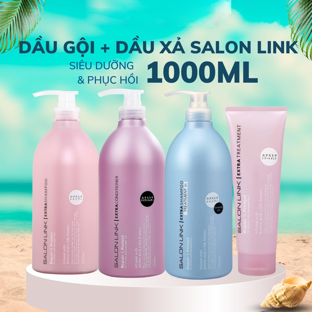 Salon Link Extra - Bộ đôi dầu gội xả mang đến mái tóc suôn mượt và chắc khỏe