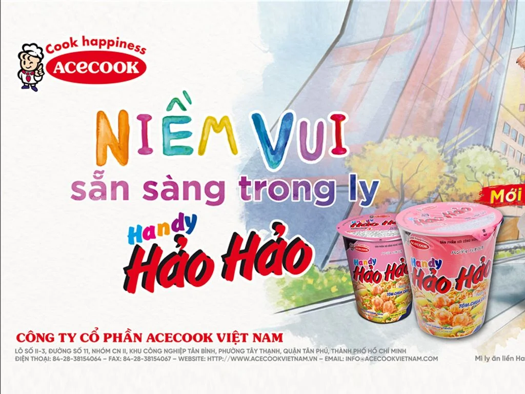 Mì ly Handy Hảo Hảo - Bữa ăn nhanh với hương vị tôm chua cay hoàn hảo