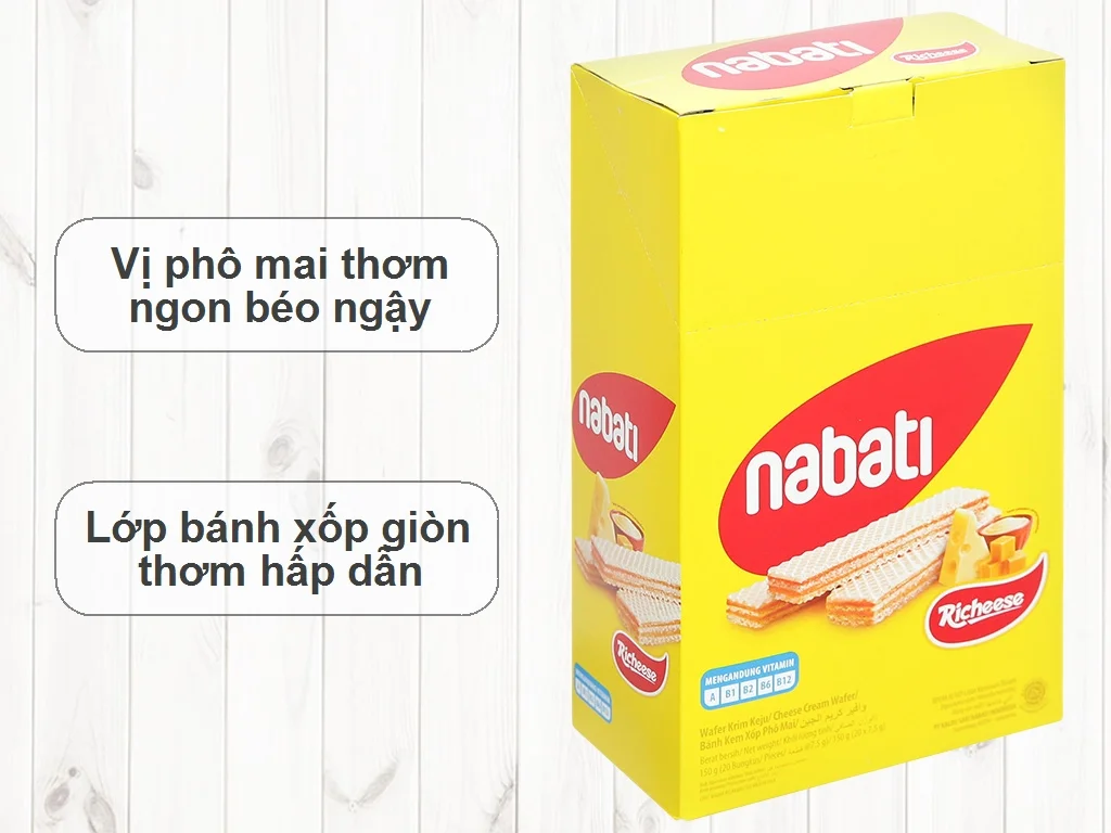 Thưởng thức bánh Nabati - Hương vị ngọt ngào, hòa quyện giữa bánh xốp và lớp kem tinh tế 