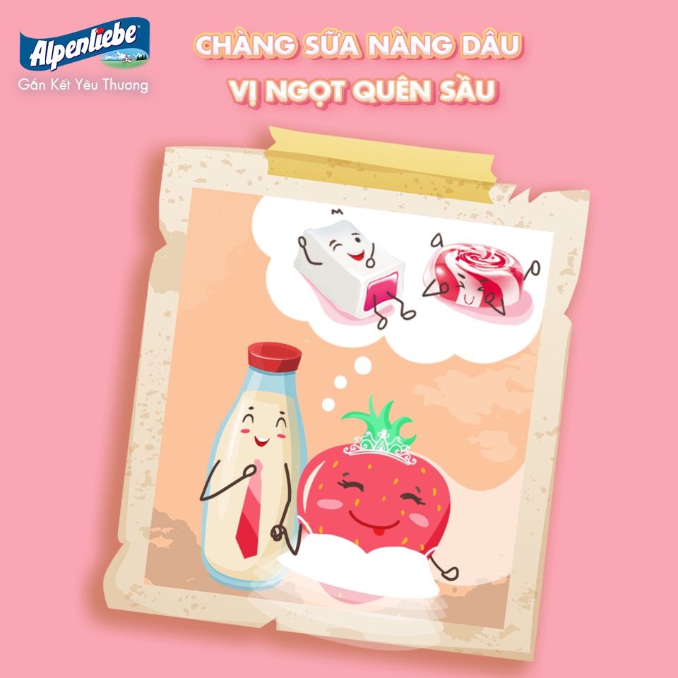 Kẹo Alpenliebe hương dâu – Ngọt ngào đậm vị, mê ngay từ lần thử đầu tiên!