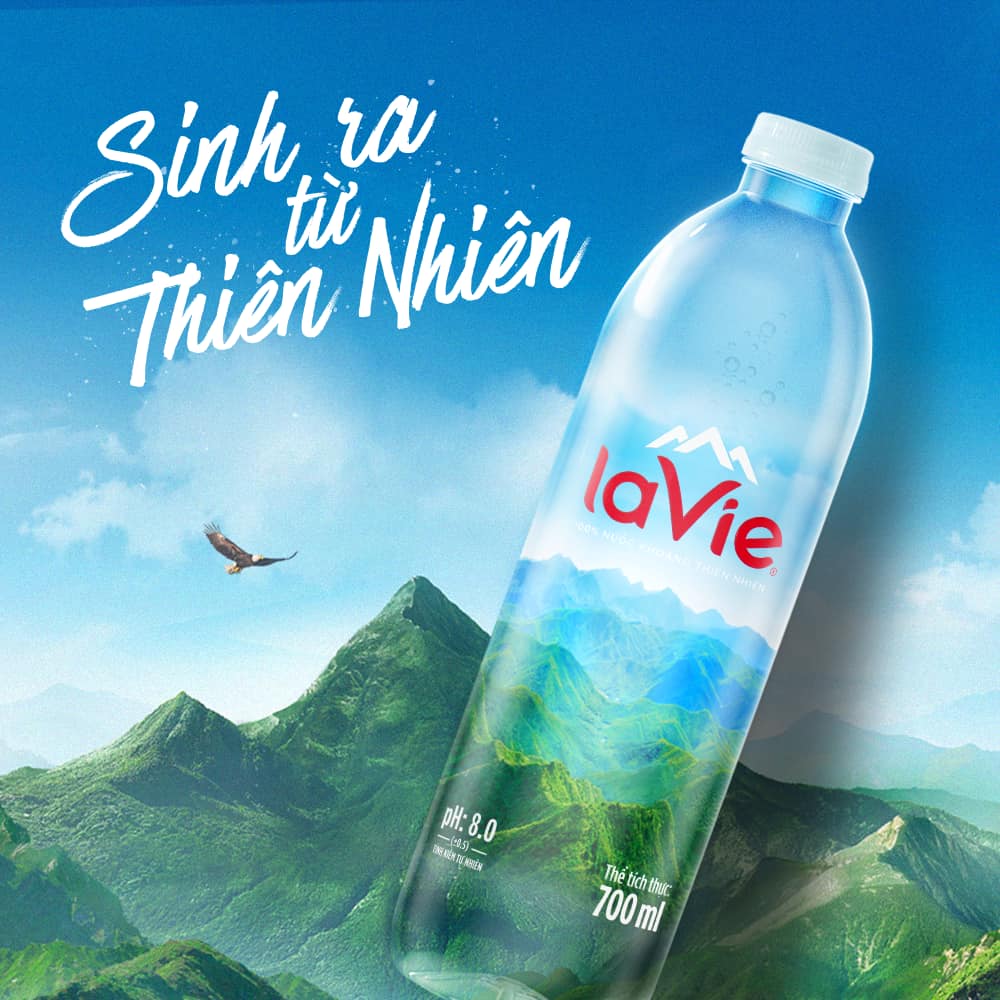 Nước khoáng Lavie - Nguồn cảm hứng từ thiên nhiên, mang lại cảm giác sảng khoái và tươi mới mỗi khi uống