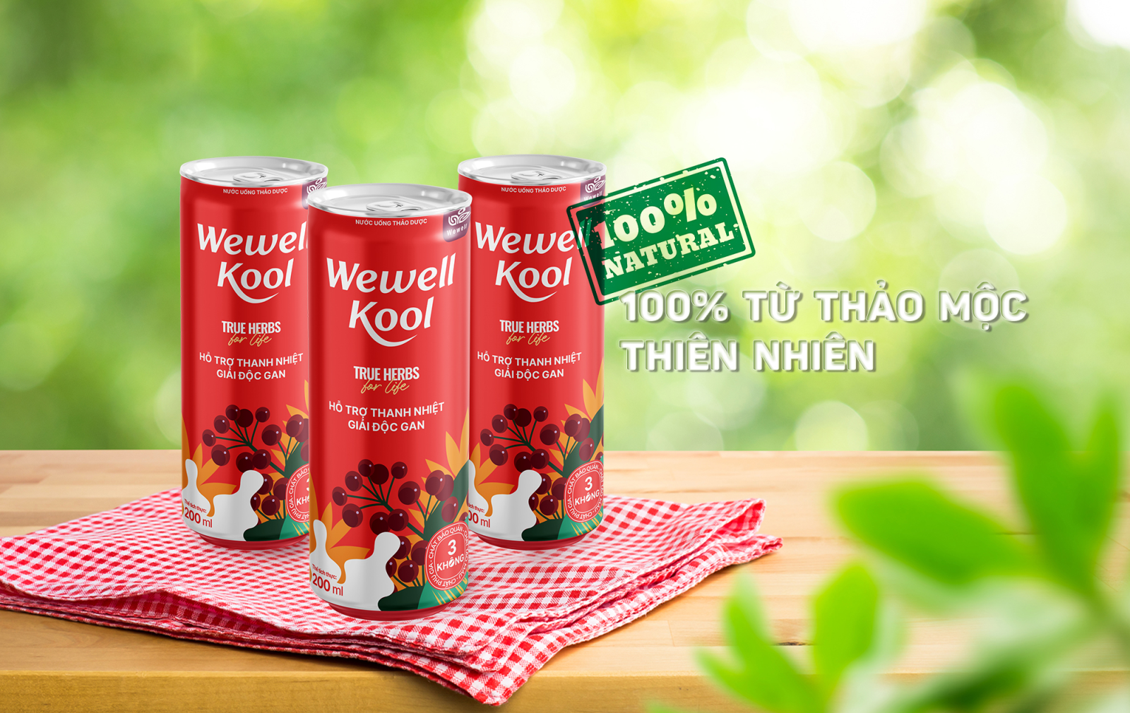 Wewell Kool - Nước uống thảo dược tự nhiên, tốt cho sức khoẻ