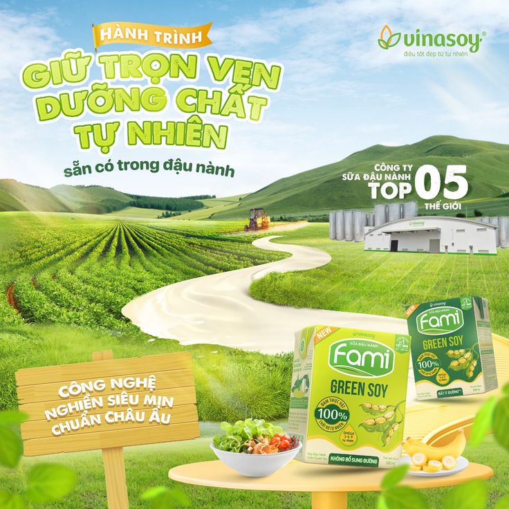 Tận hưởng một ngày tươi mới với sữa đậu nành nguyên chất Fami tốt cho sức khỏe