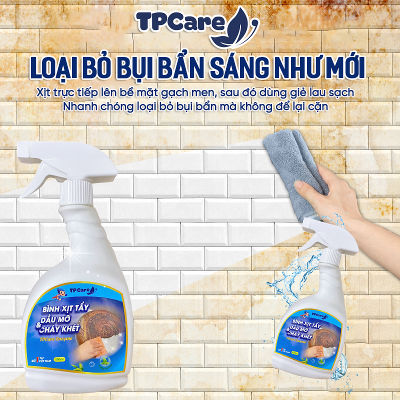 Đánh bay dầu mỡ cứng đầu với nước tẩy rửa TPCare