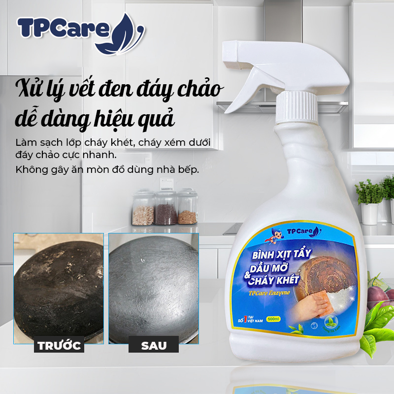 Đánh bay dầu mỡ cứng đầu với nước tẩy rửa TPCare