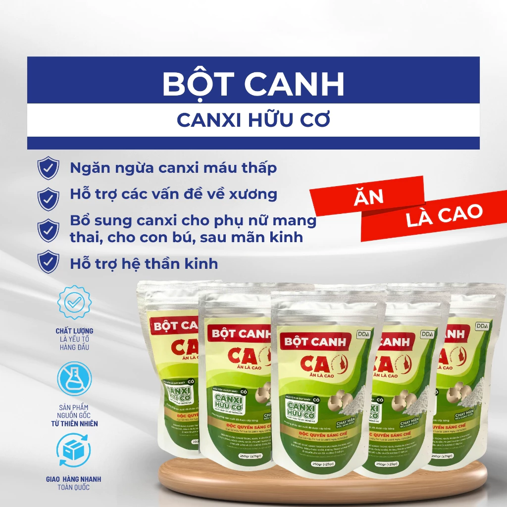 Tăng cường canxi với bột canh hữu cơ CAO