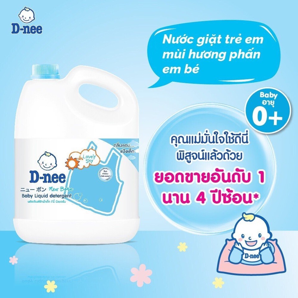 D-nee - Nước giặt dịu nhẹ cho làn da nhạy cảm, an toàn cho cả gia đình