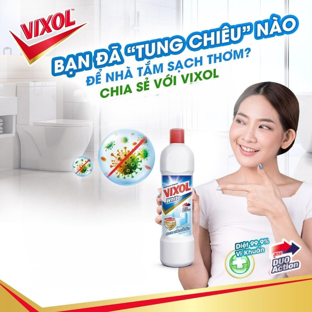 Sử dụng VIXOL - Giải pháp hoàn hảo cho bồn cầu luôn sạch bóng, không mùi không vi khuẩn