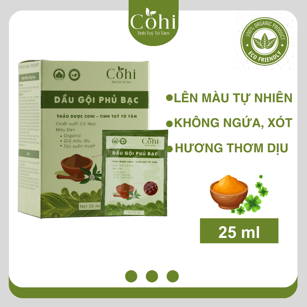 Dầu gội phủ bạc Cohi - Chỉn chu từng chi tiết để mang đến sự hoàn hảo cho tóc bạc của bạn