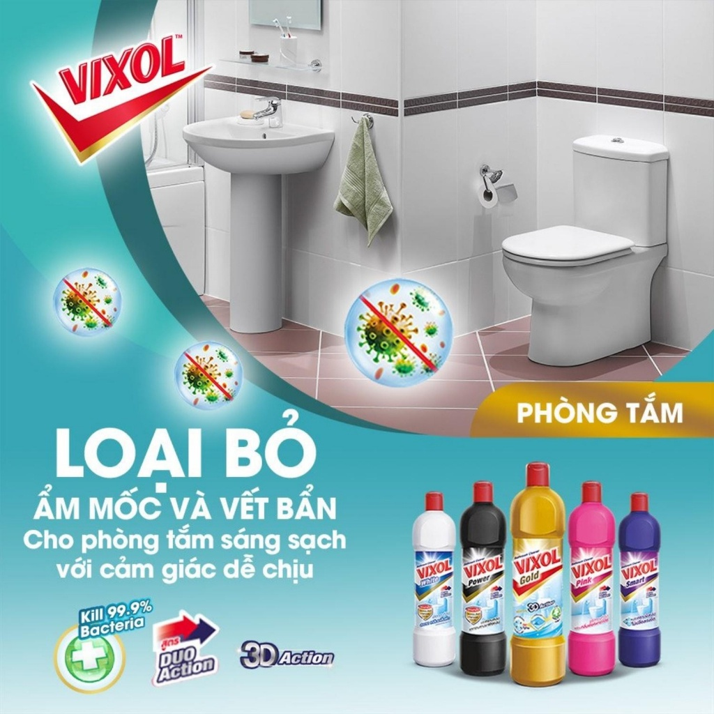 Sử dụng VIXOL - Giải pháp hoàn hảo cho bồn cầu luôn sạch bóng, không mùi không vi khuẩn